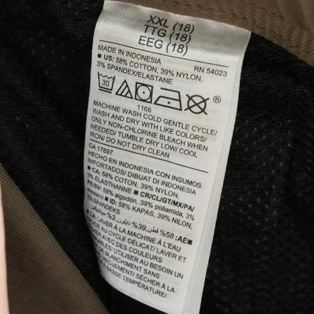 Old Navy Tech‎ Jogger Youth XXL (18) Brown Built in Flex Zip Pockets Drawstrings